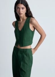 MANGO Pinstripe Suit Vest at Mango Outlet